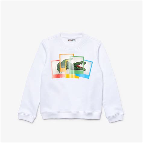 White/white Printed Cotton Fleece Sweatshirt 